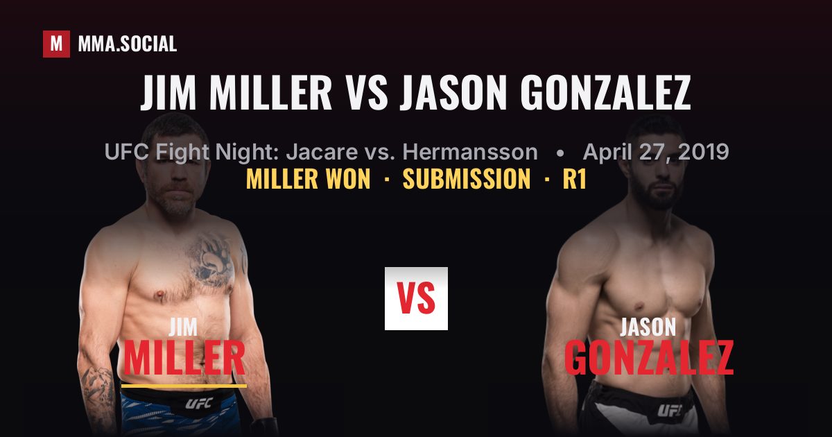 Jim Miller vs Jason Gonzalez - UFC Fight Night | MMA.SOCIAL