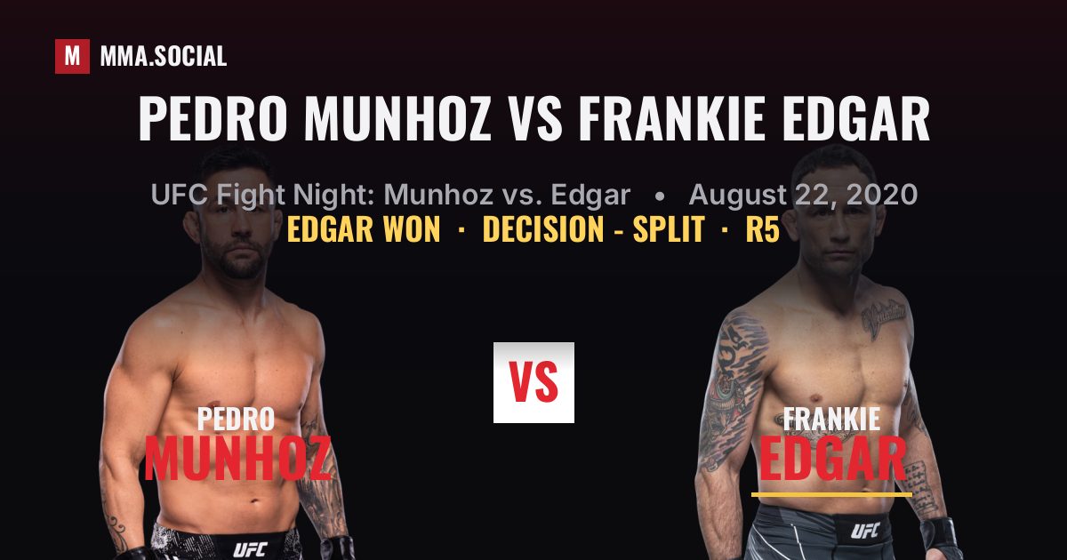 Pedro Munhoz vs Frankie Edgar - UFC Fight Night | MMA.SOCIAL