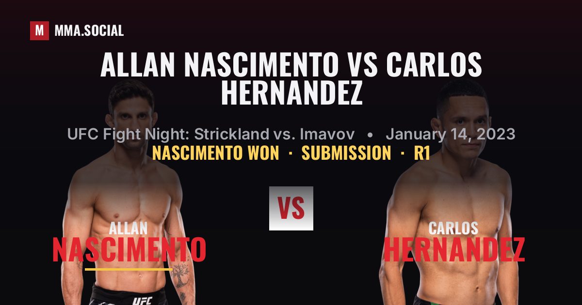 Allan Nascimento vs Carlos Hernandez Result | MMA.SOCIAL