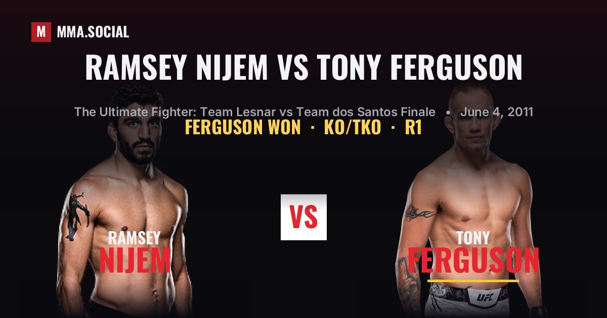 Ramsey Nijem vs Tony Ferguson - The Ultimate Fighter | MMA.SOCIAL
