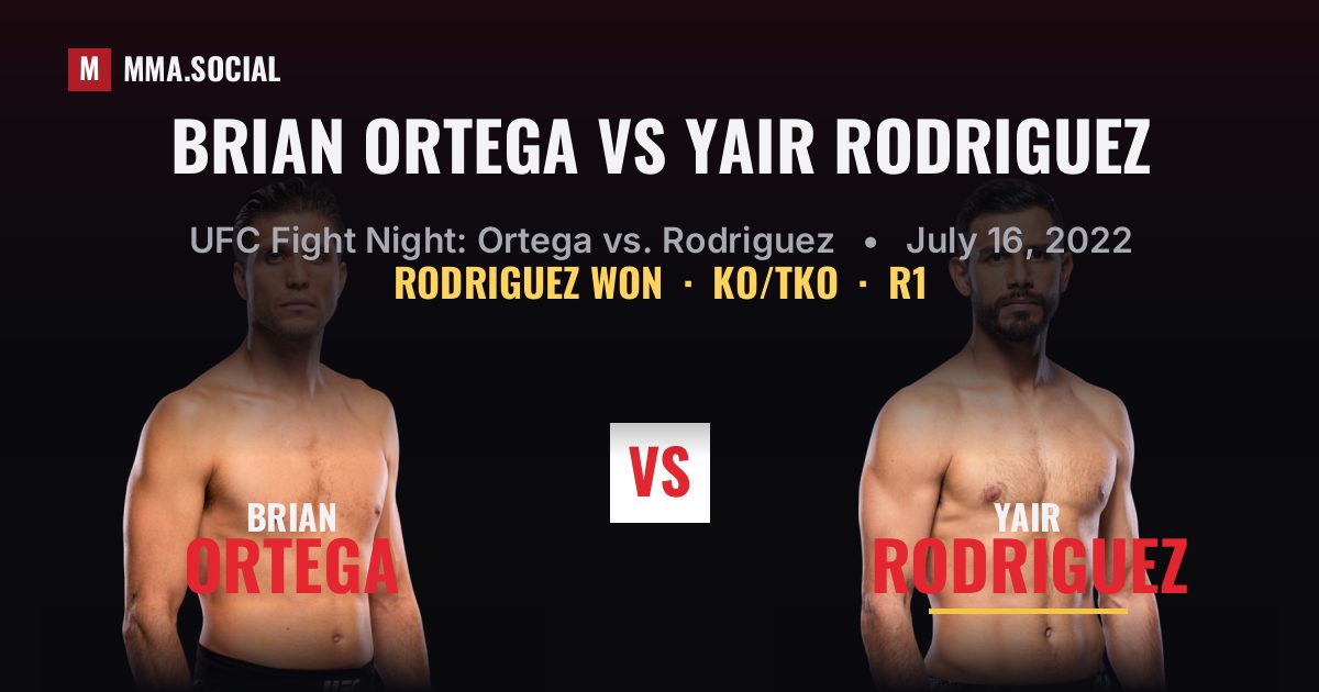 Brian Ortega vs Yair Rodriguez - UFC Fight Night | MMA.SOCIAL