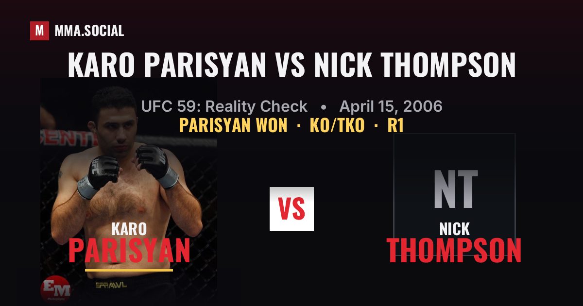 Karo Parisyan vs Nick Thompson - UFC 59 Result | MMA.SOCIAL