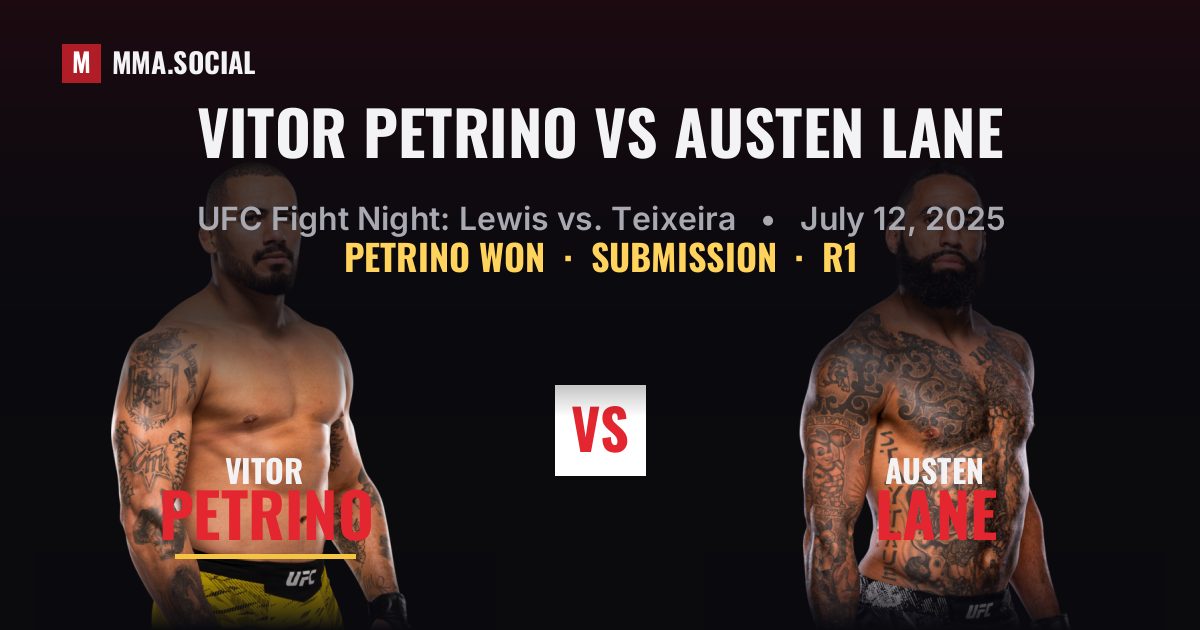 Vitor Petrino vs Austen Lane - UFC Fight Night | MMA.SOCIAL
