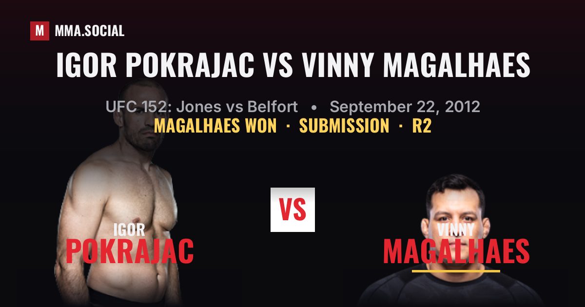 Igor Pokrajac vs Vinny Magalhaes - UFC 152 Result | MMA.SOCIAL
