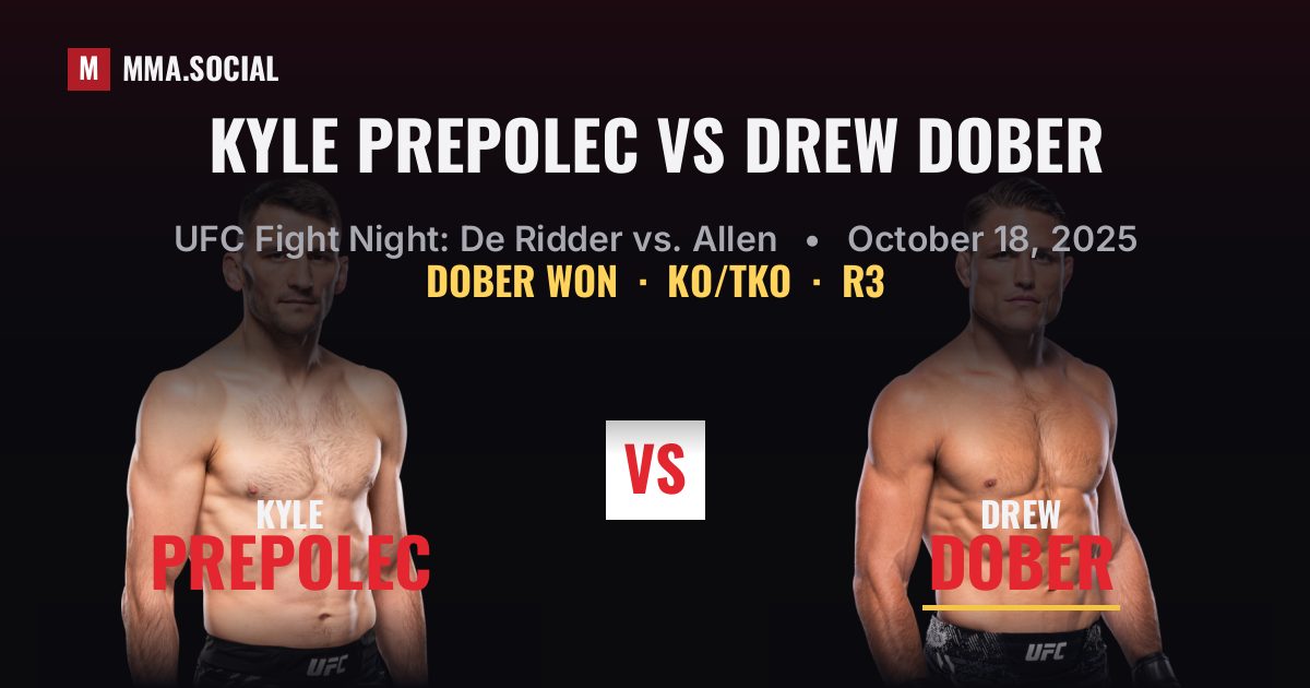 Kyle Prepolec vs Drew Dober - UFC Fight Night Result | MMA.SOCIAL