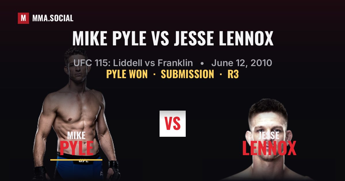 Mike Pyle vs Jesse Lennox - UFC 115 Result | MMA.SOCIAL
