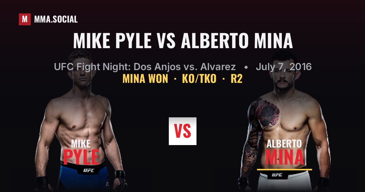Mike Pyle vs Alberto Mina - UFC Fight Night Result | MMA.SOCIAL