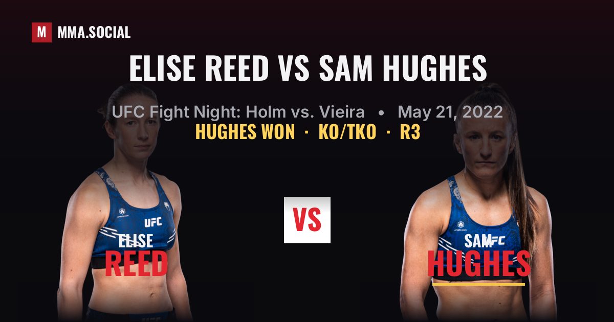 Elise Reed vs Sam Hughes - UFC Fight Night Result | MMA.SOCIAL