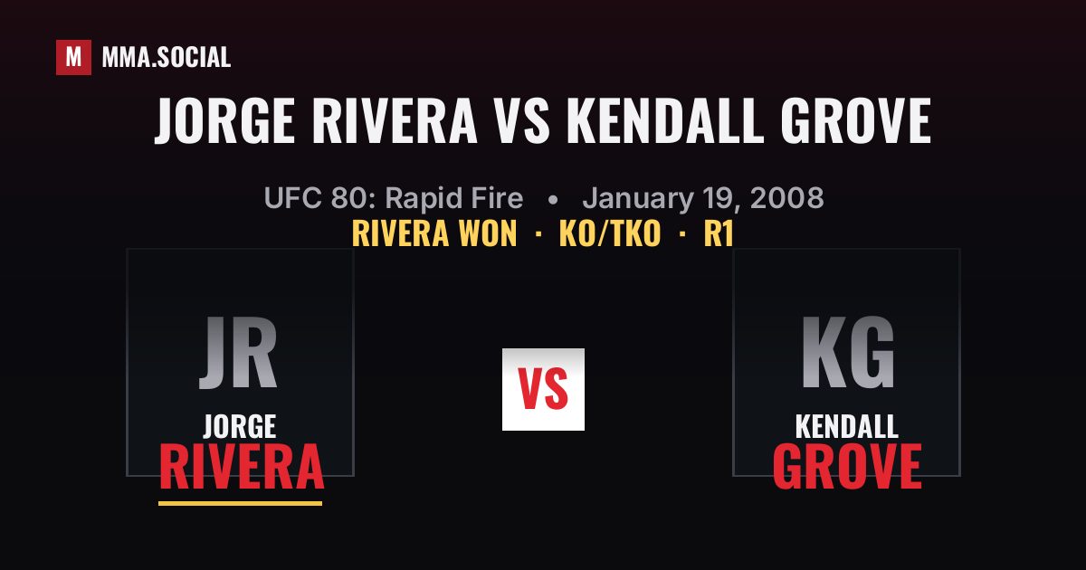 Jorge Rivera vs Kendall Grove - UFC 80: Rapid Fire | MMA.SOCIAL