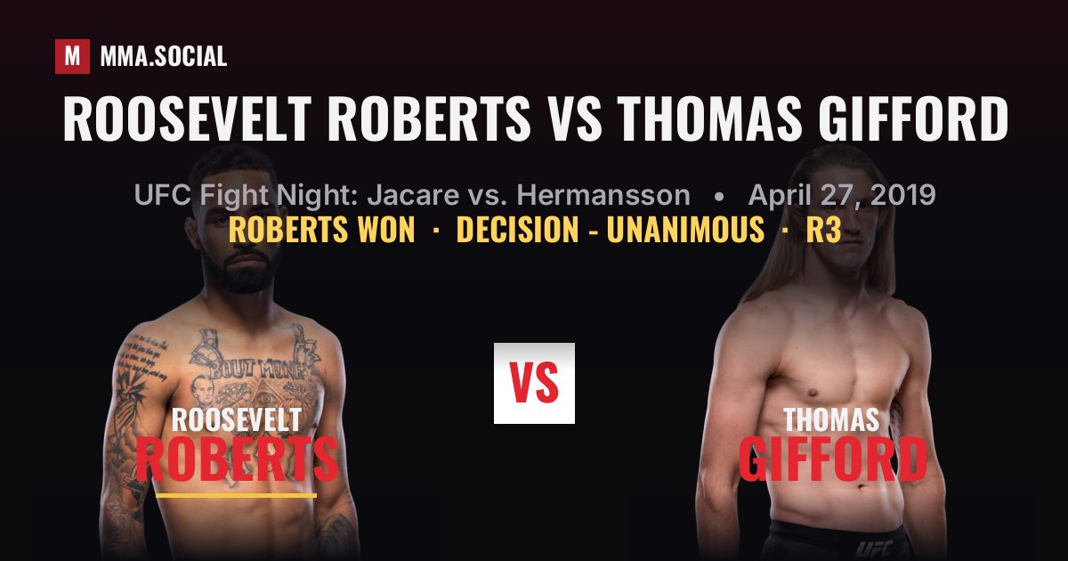 Roosevelt Roberts vs Thomas Gifford Scorecard | MMA.SOCIAL