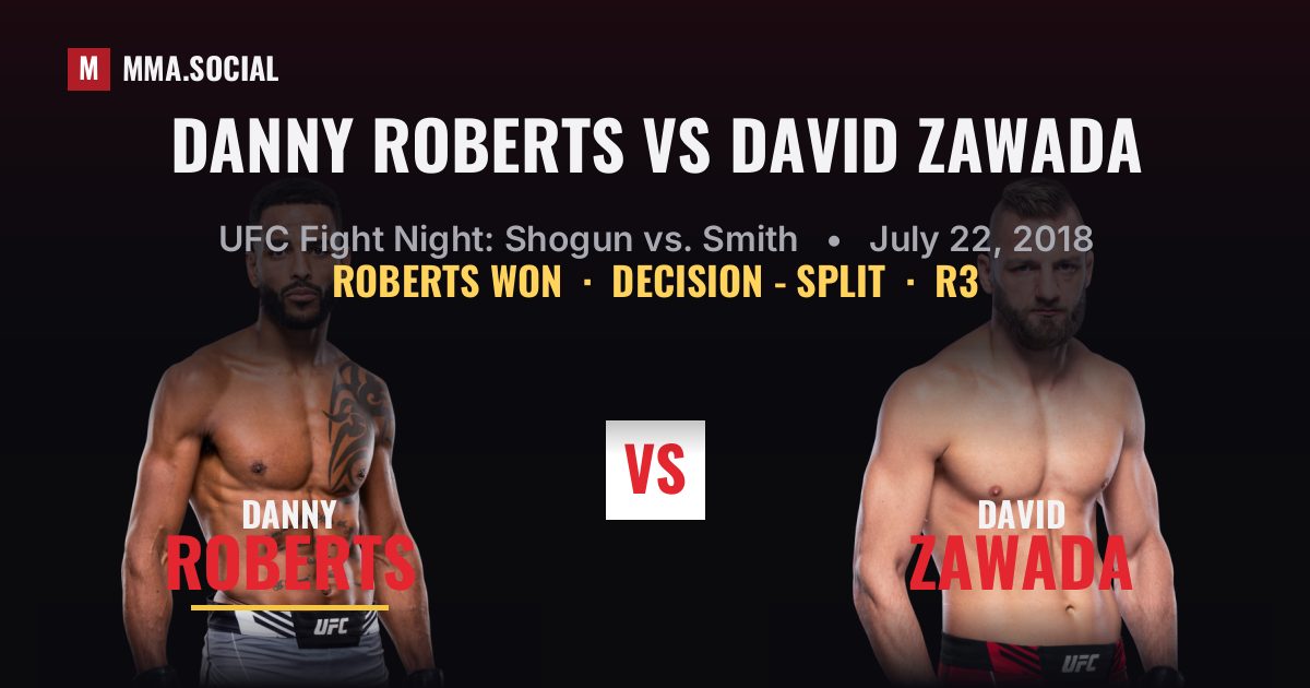 Danny Roberts vs David Zawada - UFC Fight Night | MMA.SOCIAL