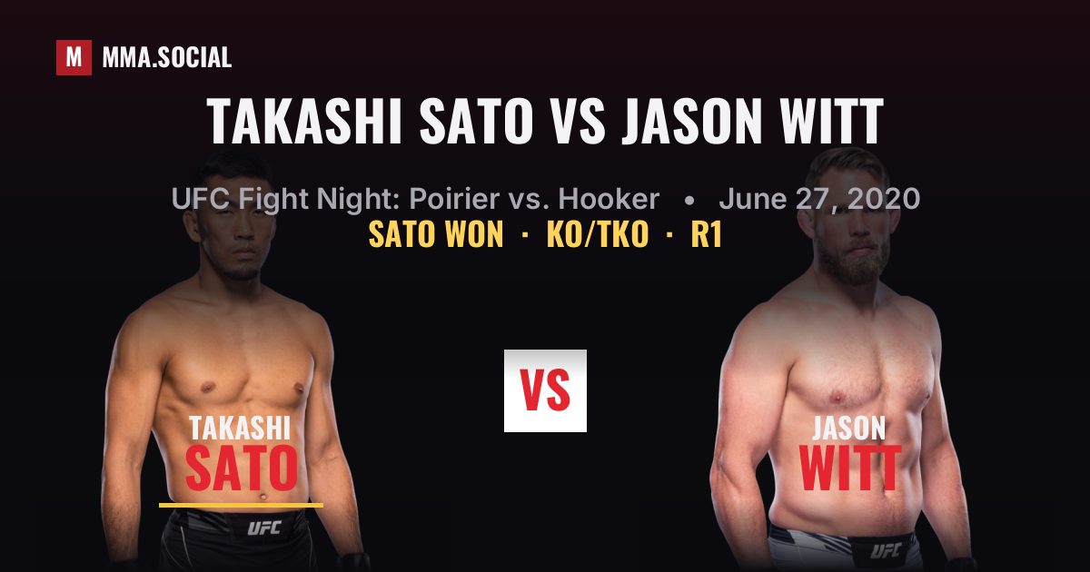 Takashi Sato vs Jason Witt - UFC Fight Night Result | MMA.SOCIAL