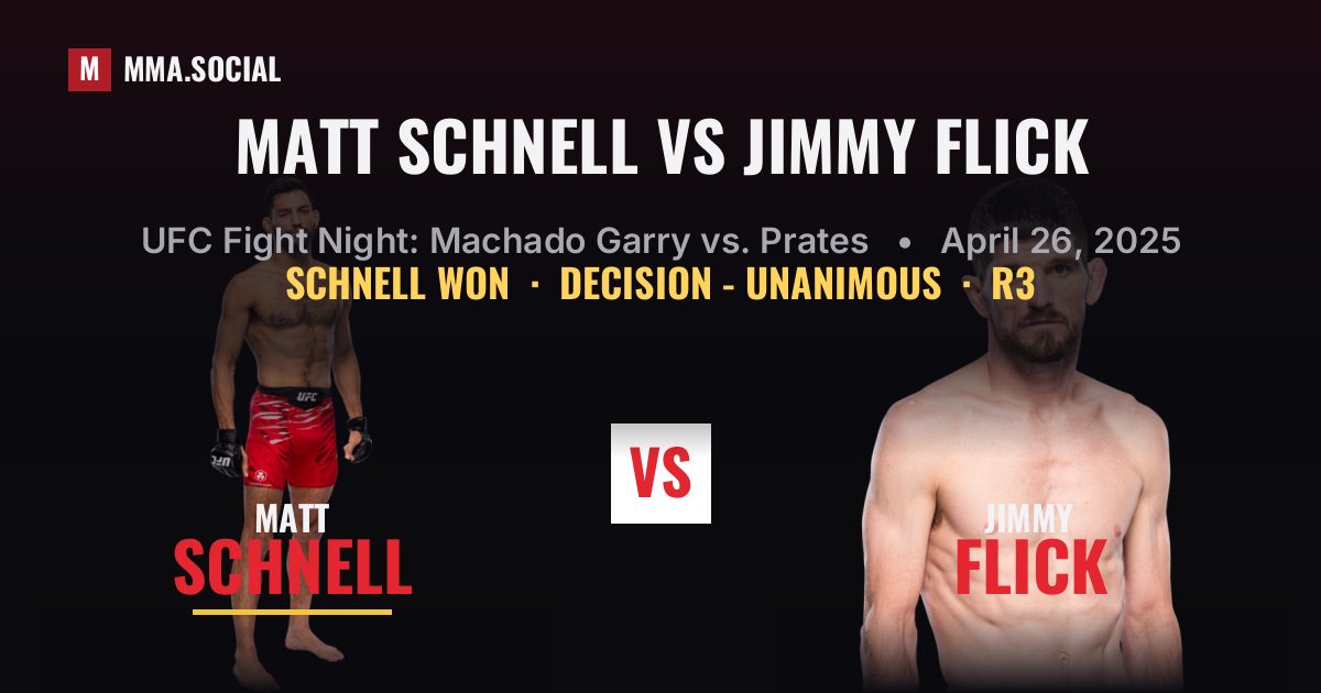 Matt Schnell vs Jimmy Flick - UFC Fight Night | MMA.SOCIAL