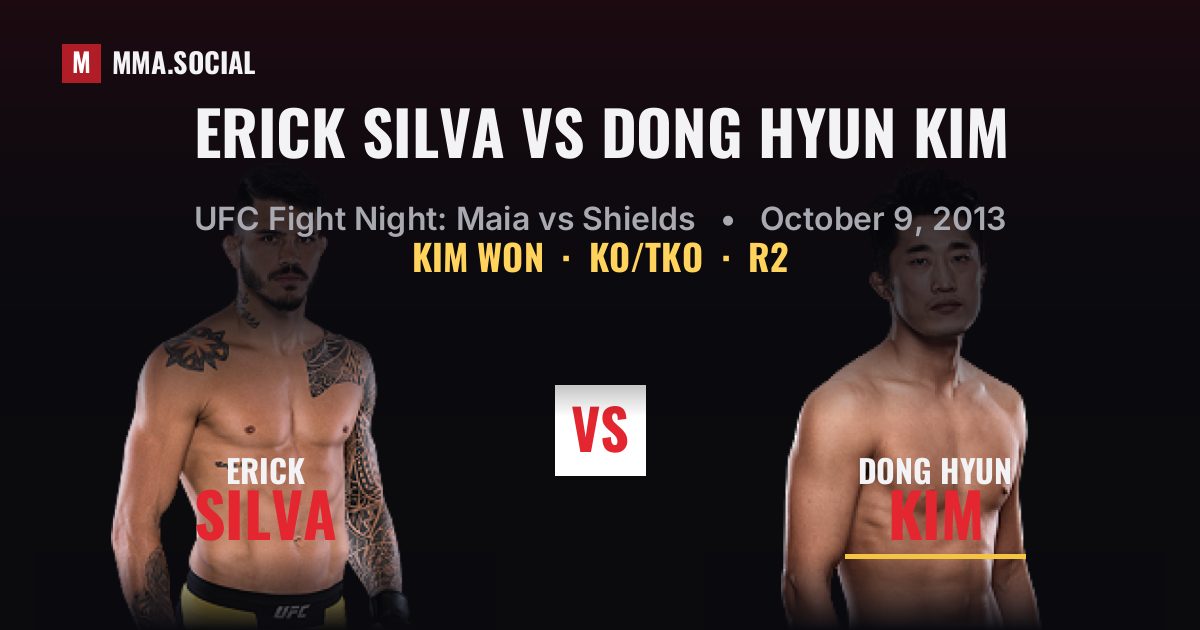 Erick Silva vs Dong Hyun Kim - UFC Fight Night | MMA.SOCIAL