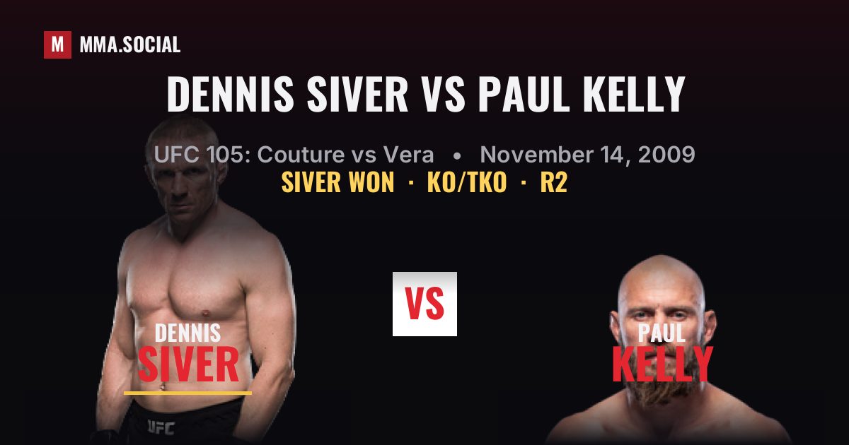 Dennis Siver vs Paul Kelly - UFC 105 Result | MMA.SOCIAL