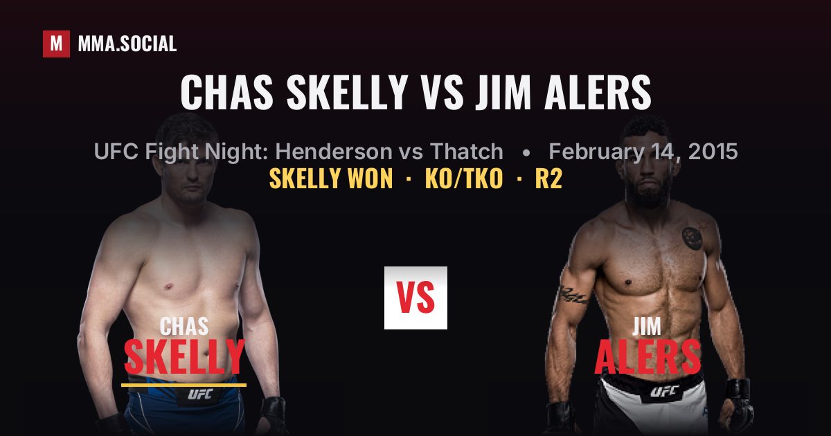 Chas Skelly vs Jim Alers - UFC Fight Night Result | MMA.SOCIAL