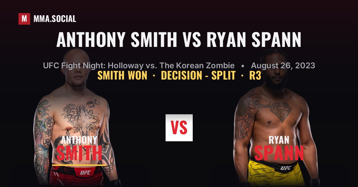 Anthony Smith vs Ryan Spann - UFC Fight Night | MMA.SOCIAL