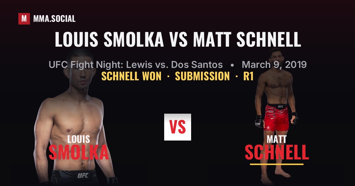 Louis Smolka vs Matt Schnell - UFC Fight Night | MMA.SOCIAL