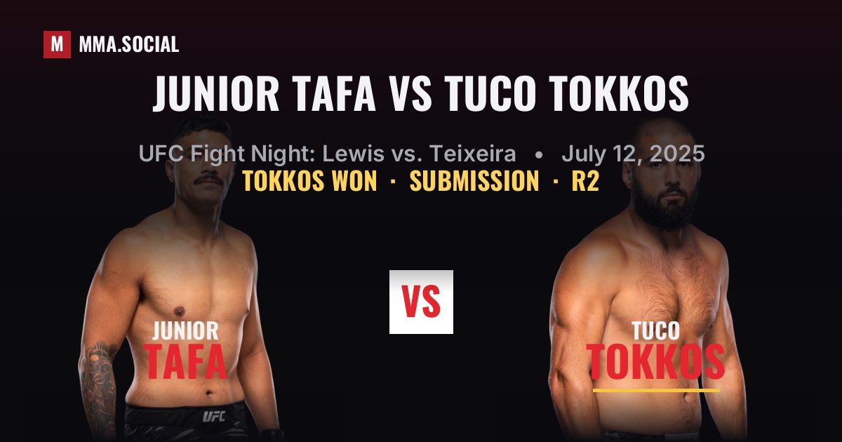 Junior Tafa vs Tuco Tokkos - UFC Fight Night Result | MMA.SOCIAL