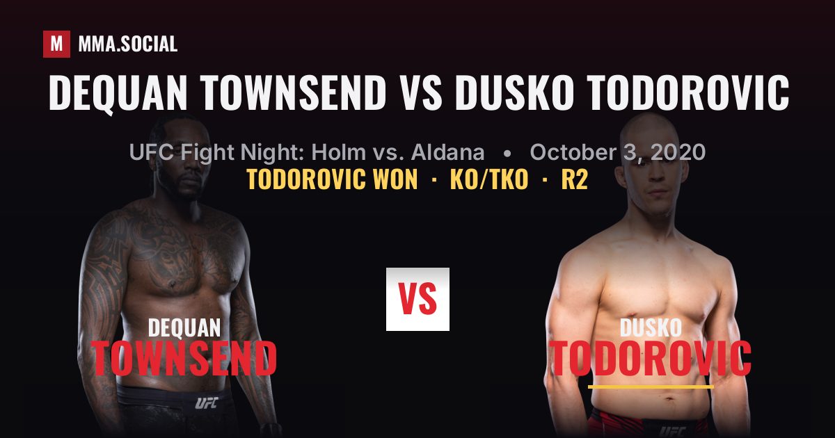 Dequan Townsend vs Dusko Todorovic - UFC Fight Night | MMA.SOCIAL