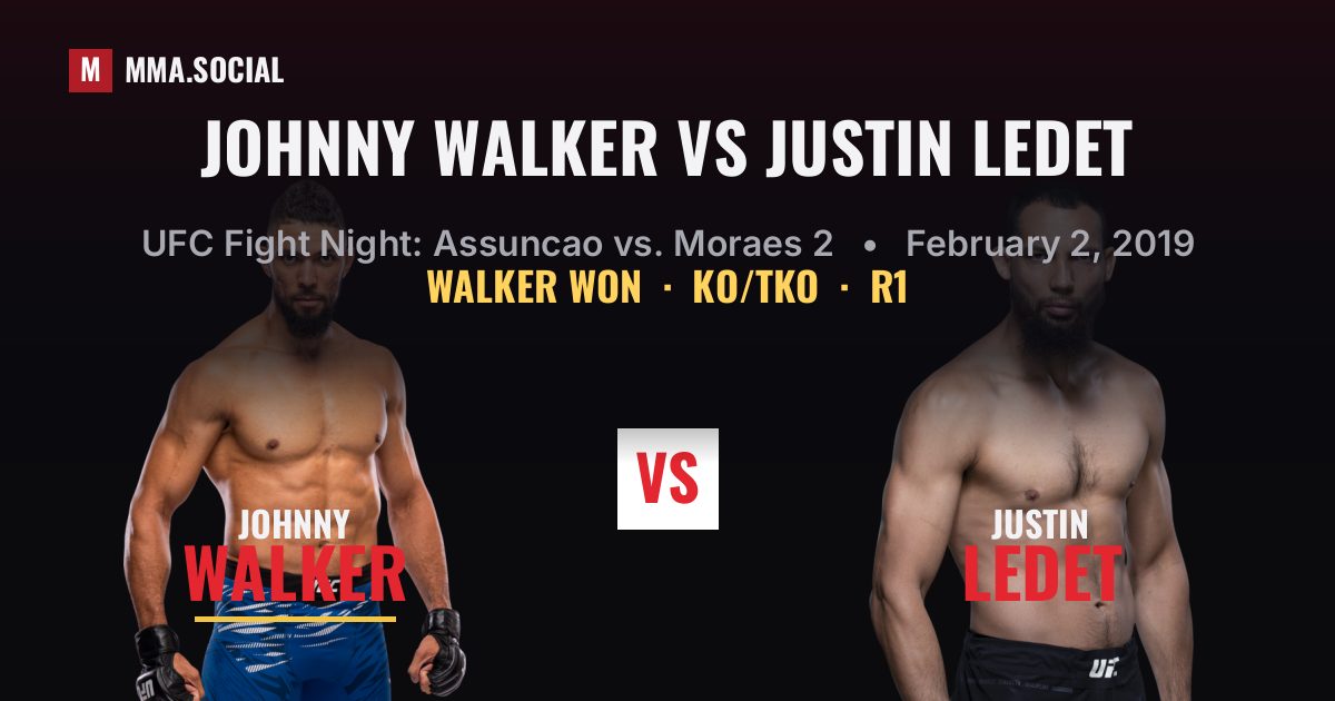 Johnny Walker vs Justin Ledet - UFC Fight Night | MMA.SOCIAL