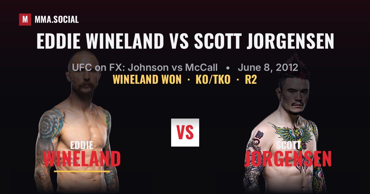 Eddie Wineland vs Scott Jorgensen - UFC on FX Result | MMA.SOCIAL