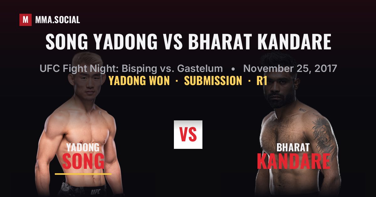 Song Yadong vs Bharat Kandare - UFC Fight Night | MMA.SOCIAL