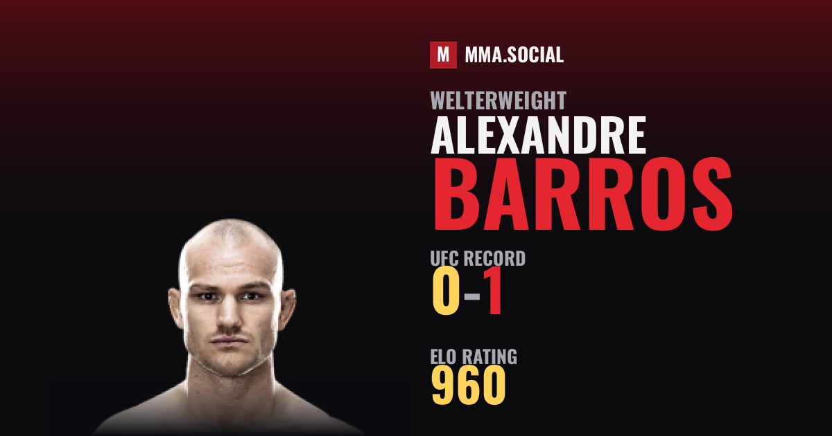 Alexandre Barros — UFC fighter profile, record 0-1
