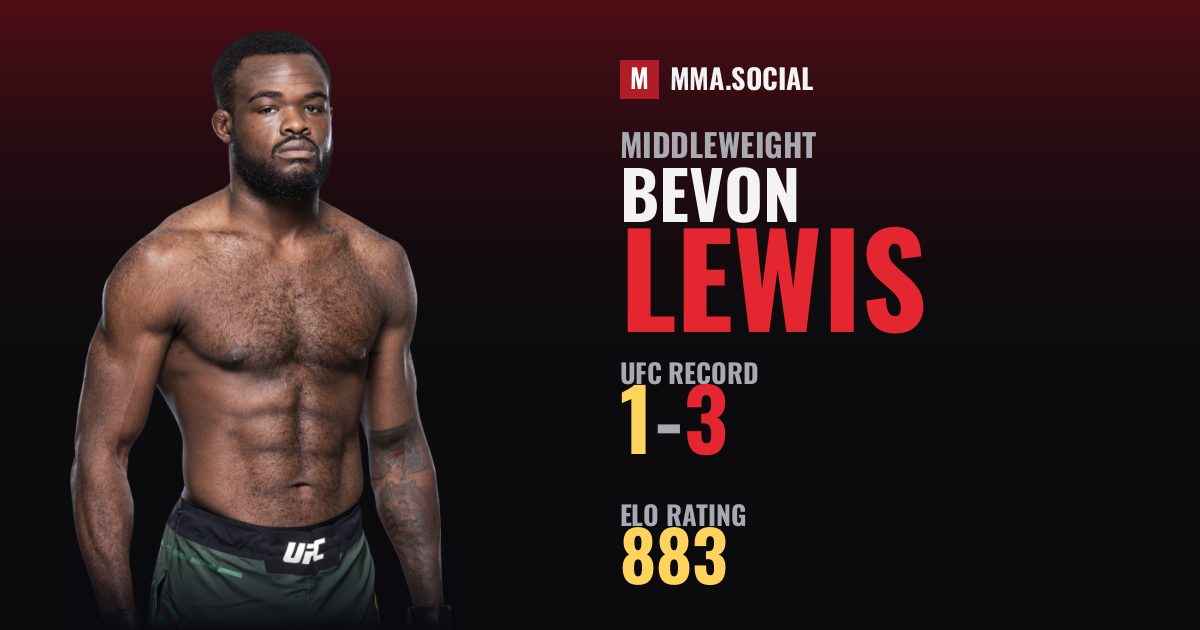 Bevon Lewis — UFC fighter profile, record 1-3