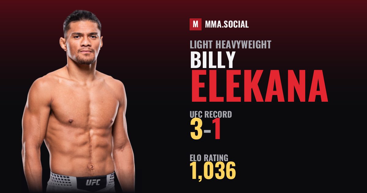 Billy Elekana — UFC fighter profile, record 3-1