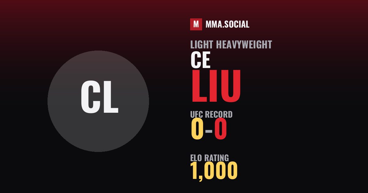 Ce Liu — UFC fighter profile, record 0-0