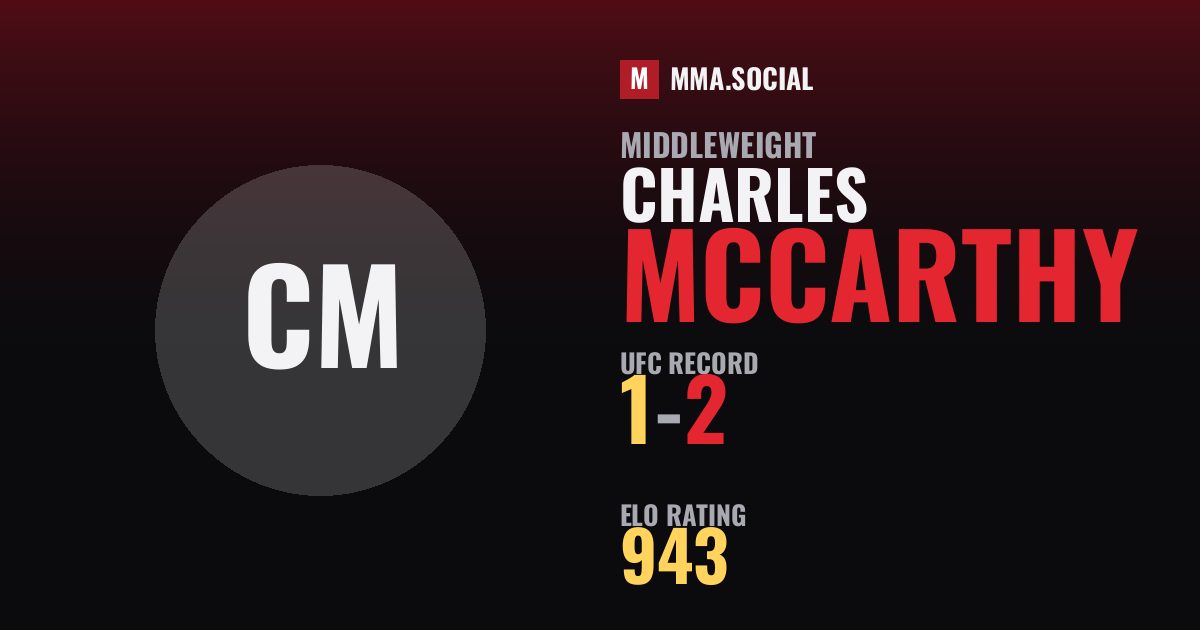 Charles McCarthy — UFC fighter profile, record 1-2