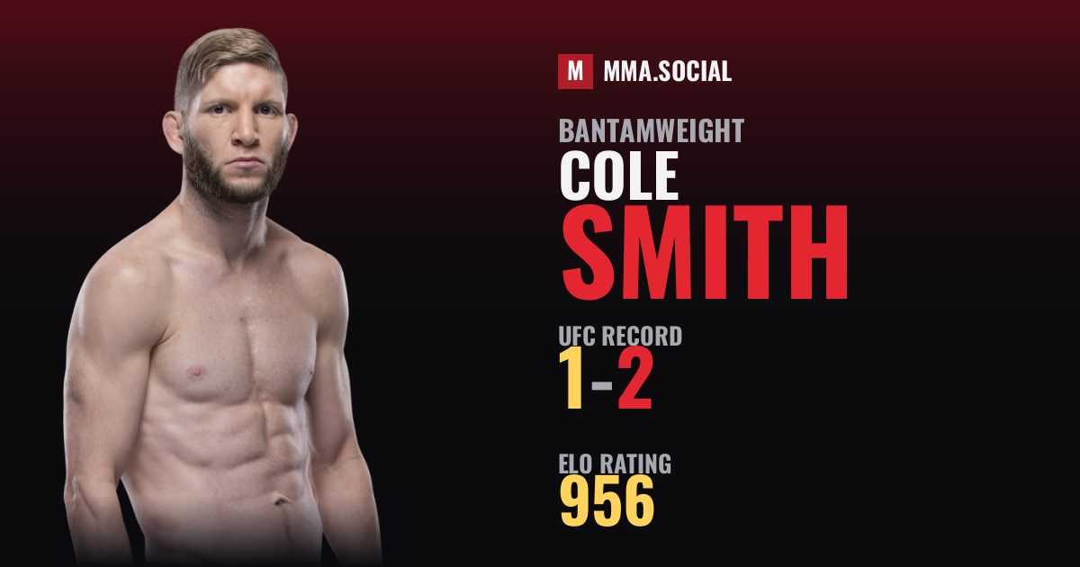 Cole Smith — UFC fighter profile, record 1-2