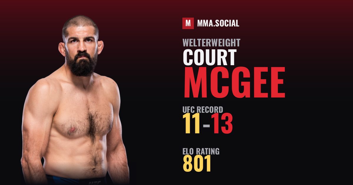 Court McGee — UFC fighter profile, record 11-13