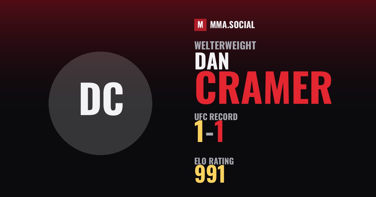 Dan Cramer — UFC fighter profile, record 1-1