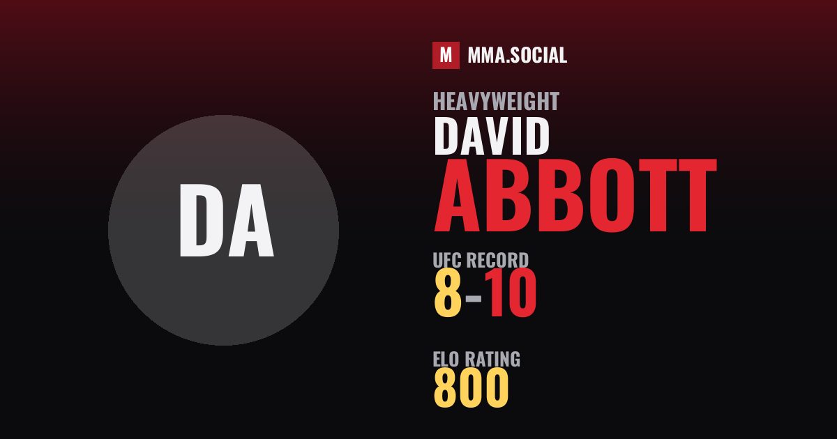 David Abbott — UFC fighter profile, record 8-10