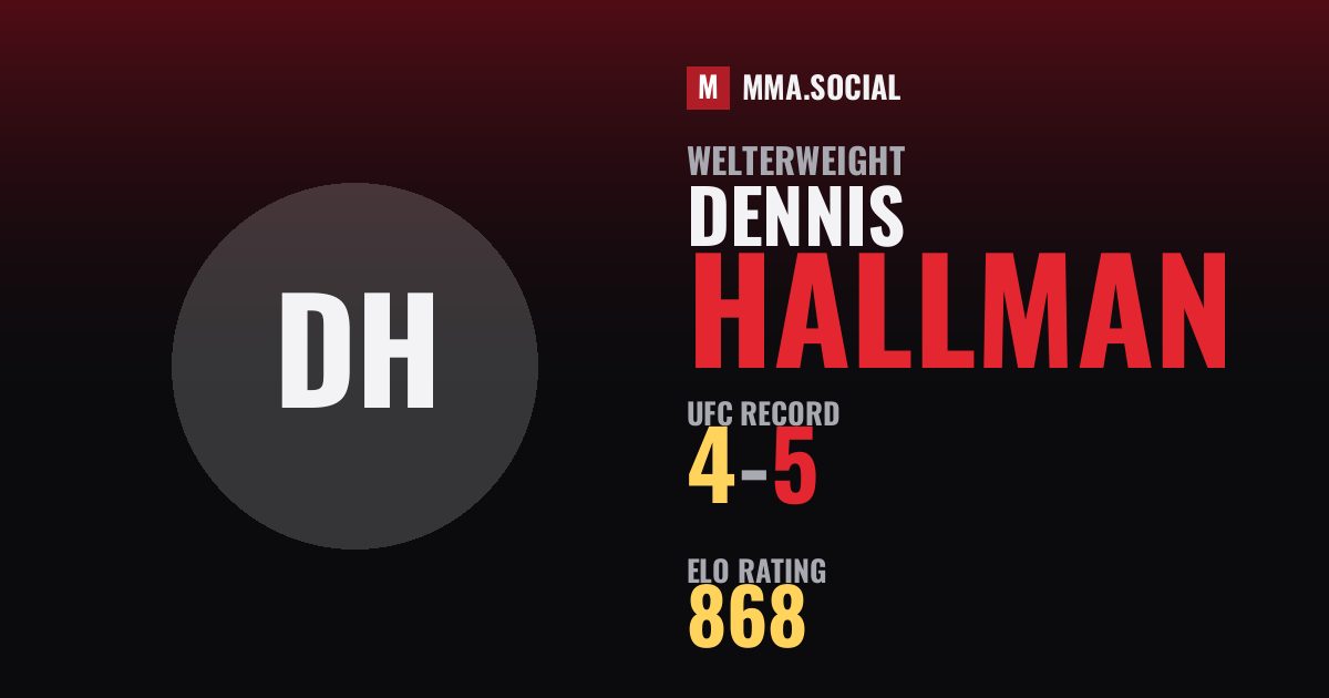 Dennis Hallman — UFC fighter profile, record 4-5