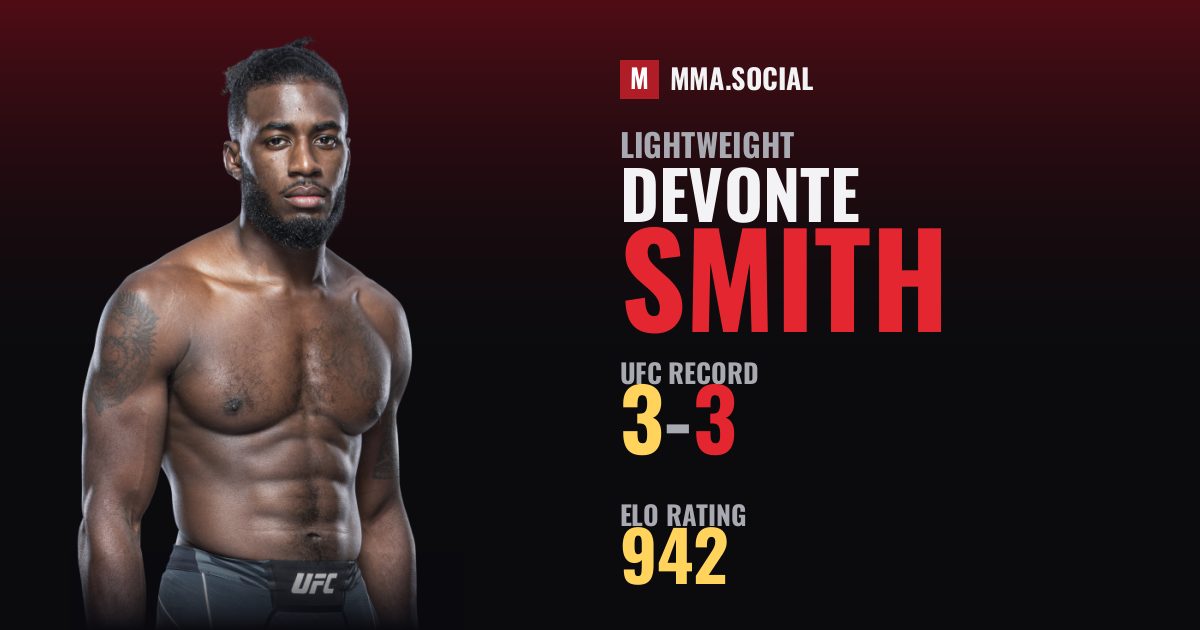 Devonte Smith — UFC fighter profile, record 3-3