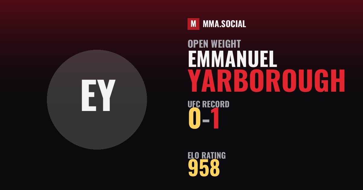 Emmanuel Yarborough — UFC fighter profile, record 0-1