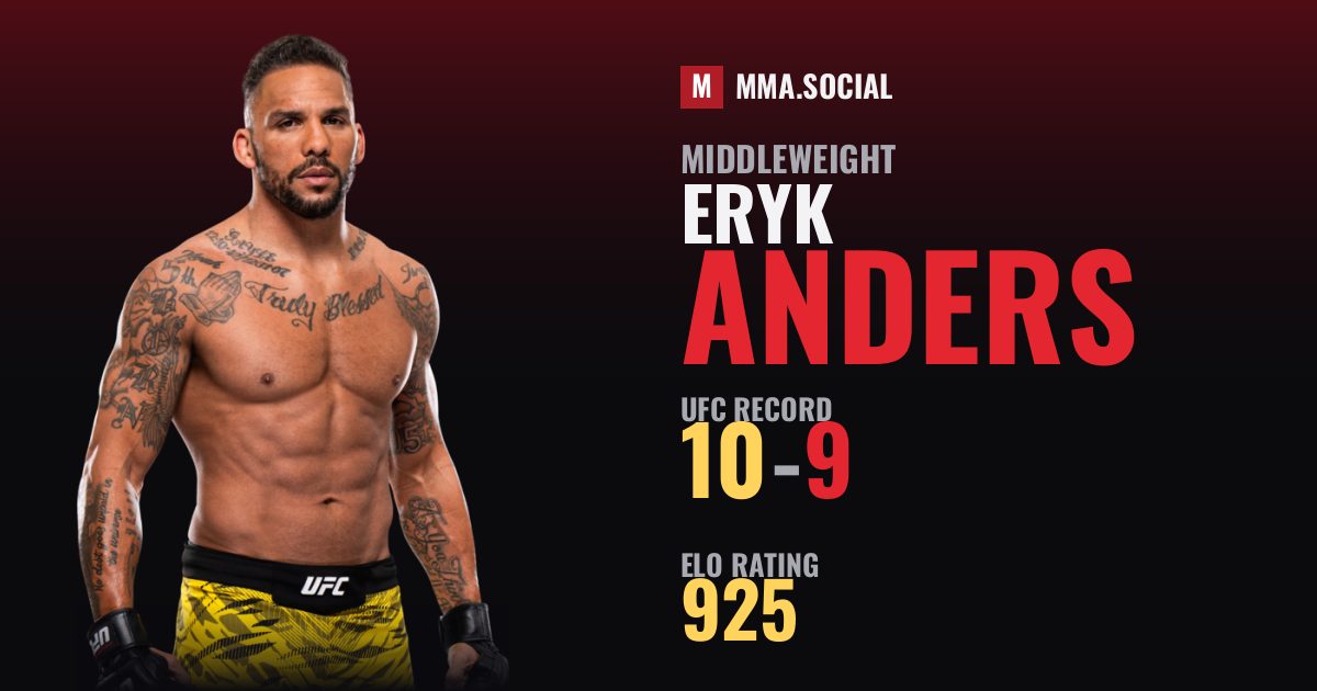 Eryk Anders — UFC fighter profile, record 10-9
