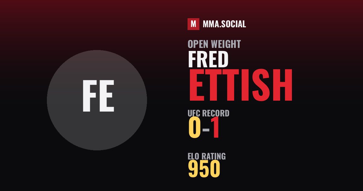 Fred Ettish — UFC fighter profile, record 0-1
