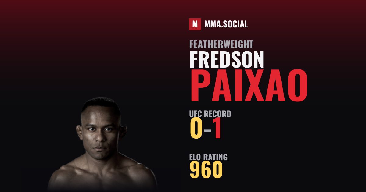 Fredson Paixao — UFC fighter profile, record 0-1