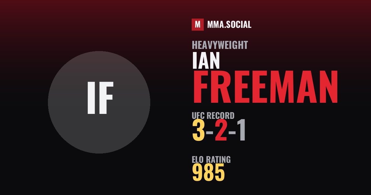Ian Freeman — UFC fighter profile, record 3-2-1