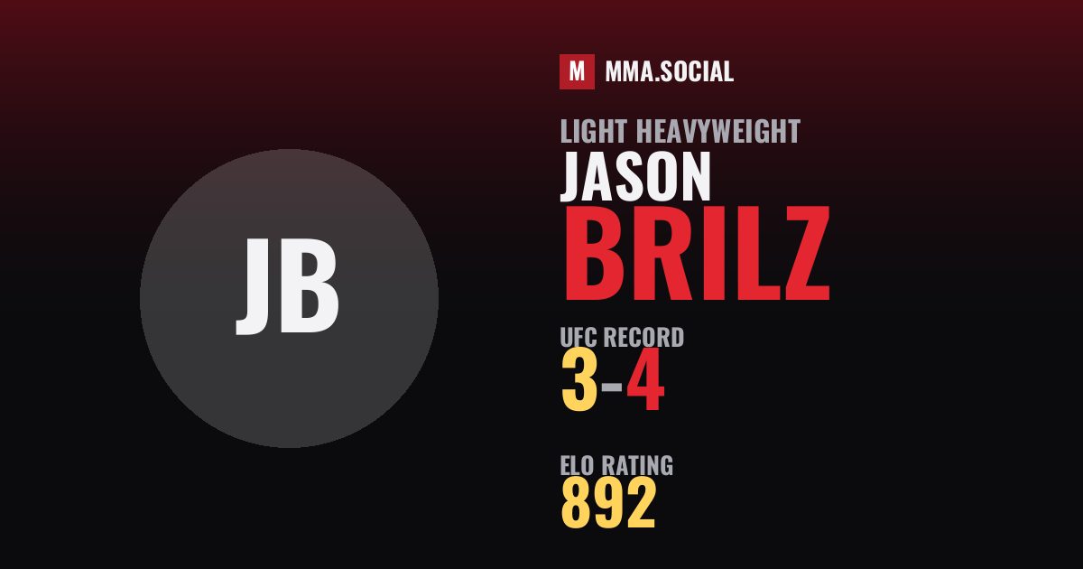 Jason Brilz — UFC fighter profile, record 3-4