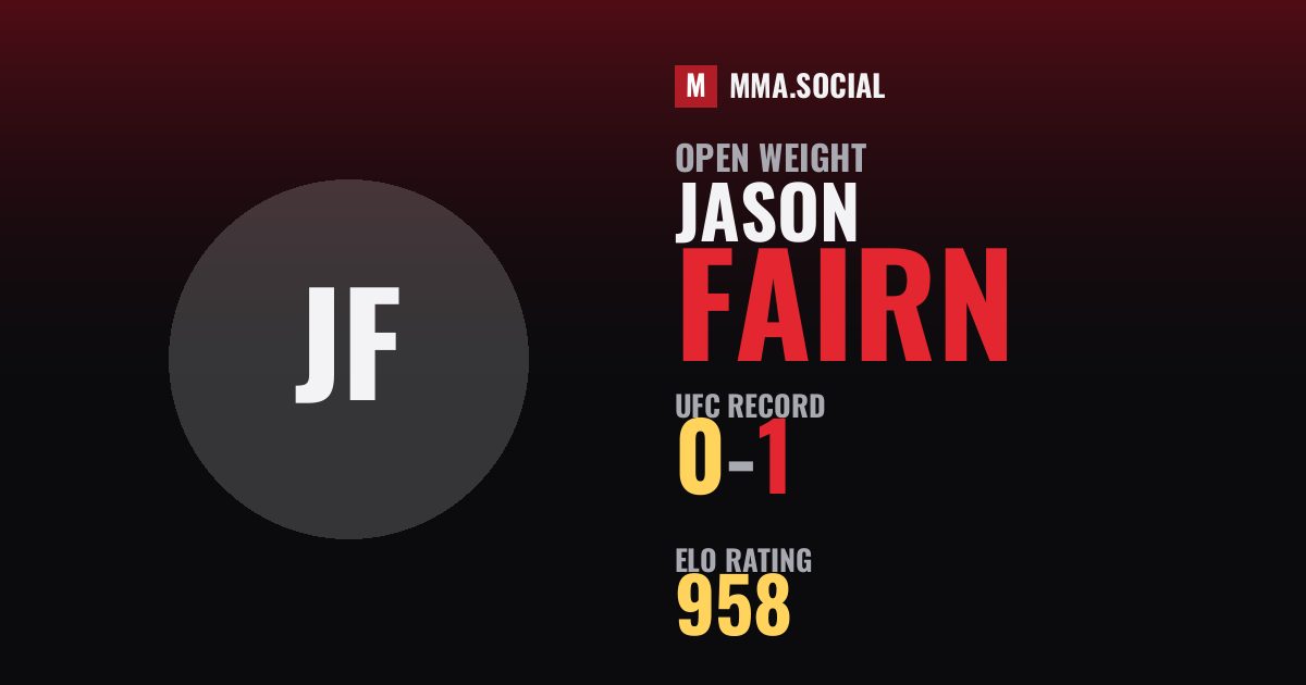 Jason Fairn — UFC fighter profile, record 0-1