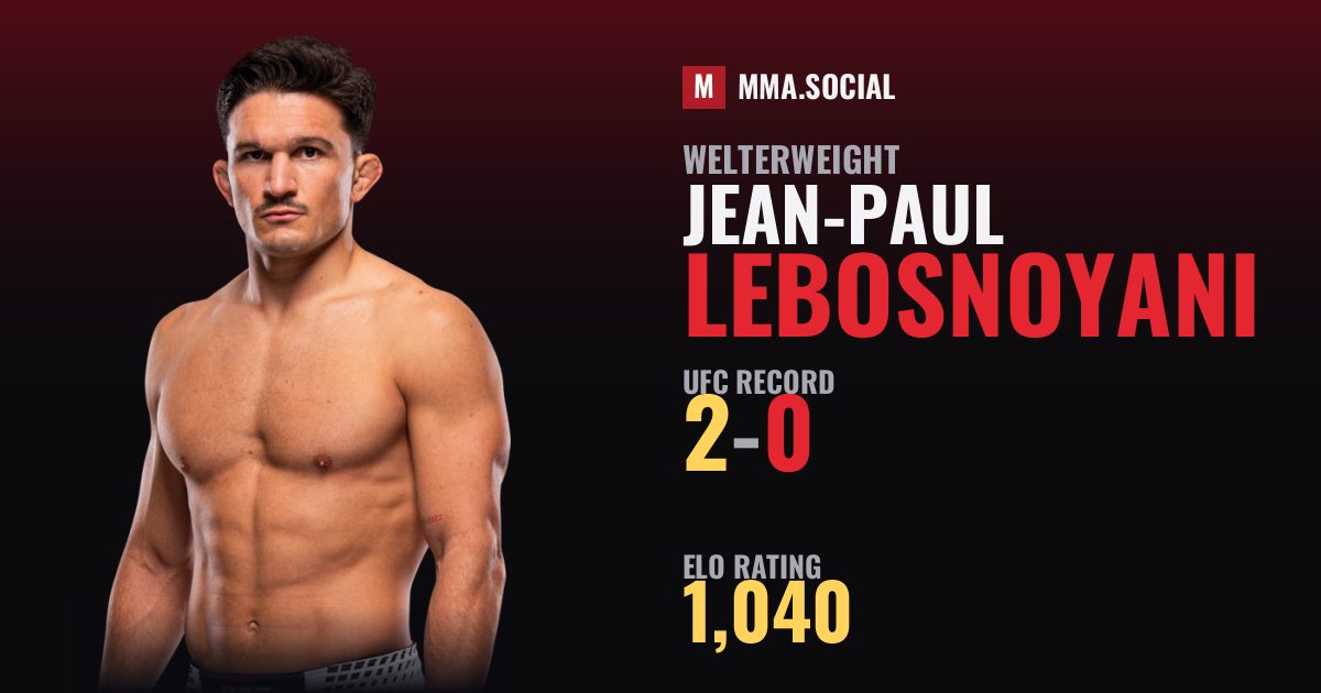 Jean-Paul Lebosnoyani — UFC fighter profile, record 2-0