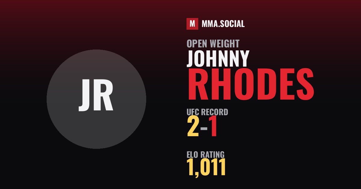 Johnny Rhodes — UFC fighter profile, record 2-1