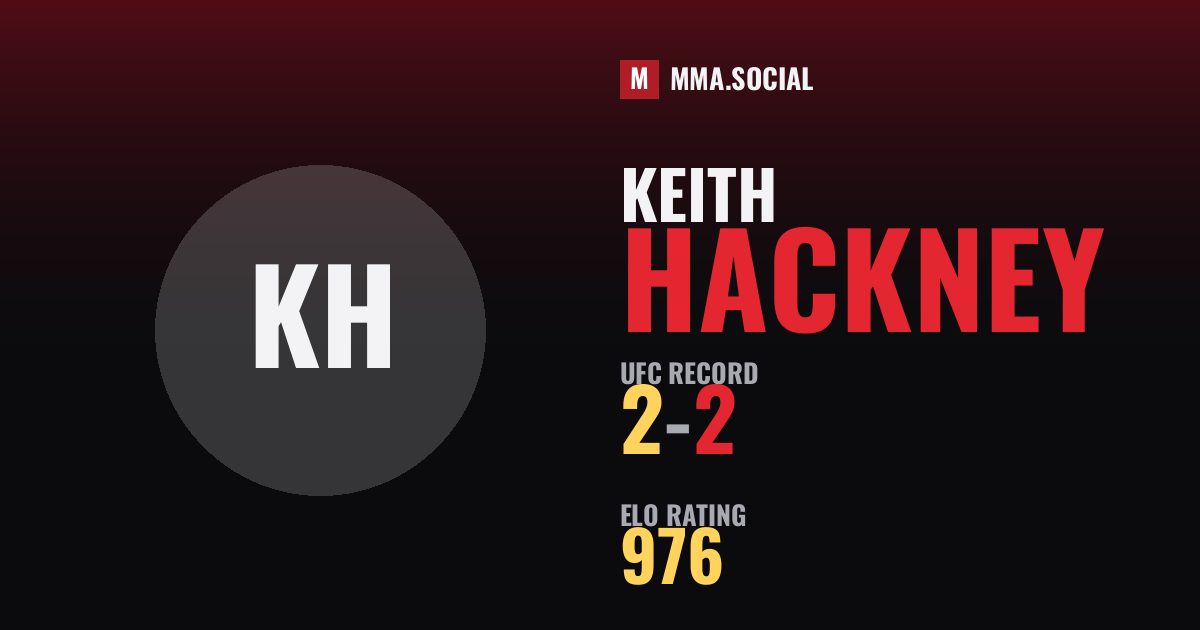 Keith Hackney — UFC fighter profile, record 2-2