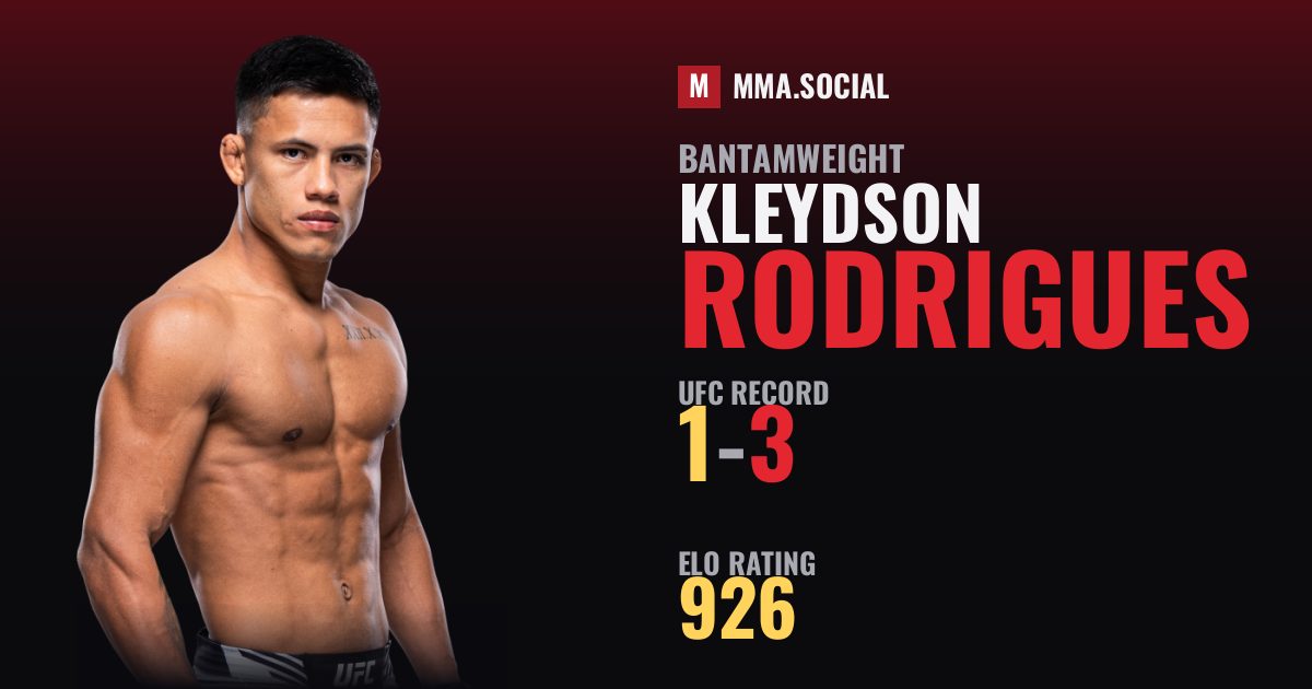 Kleydson Rodrigues — UFC fighter profile, record 1-3