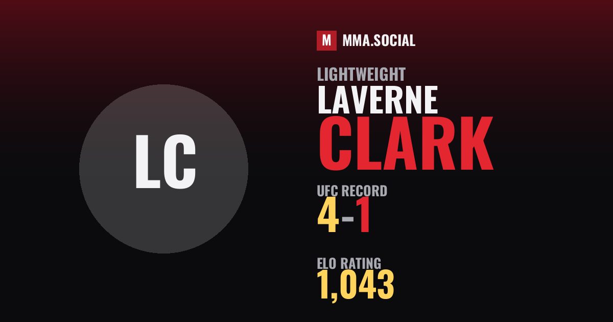 Laverne Clark — UFC fighter profile, record 4-1